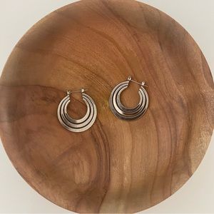 Sterling silver hoop earrings
